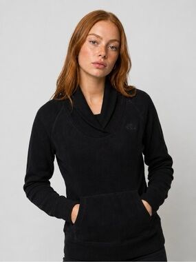 The North Face Fleece Pullover Sweater Size L Black Cowl Neck